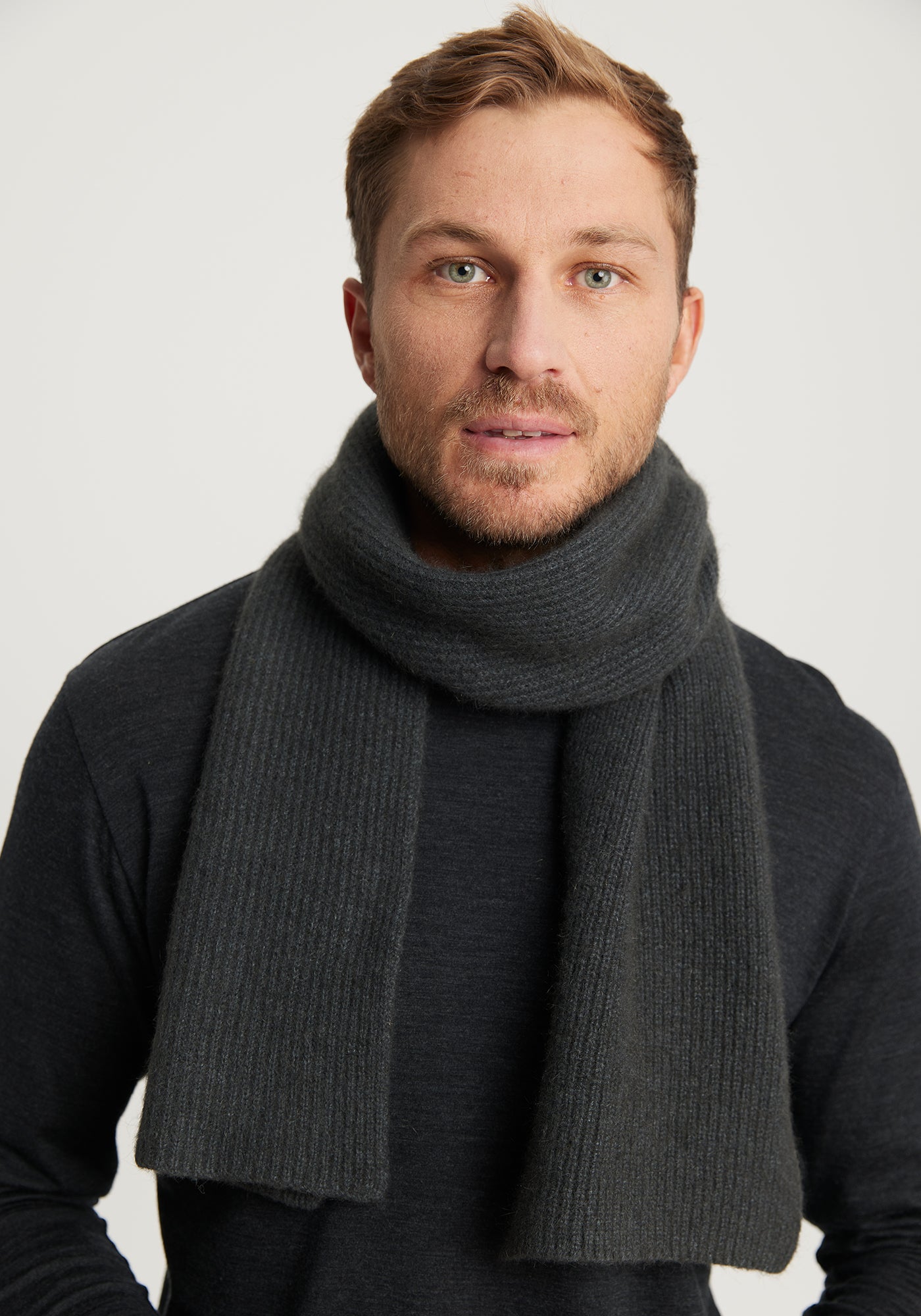 Bleep Scarf available shopology Christchurch, CBD. This is one of our most popular unisex scarves made from Untouched World's beautiful Ecopossum™ blend of Merino, possum and silk. It’s pill resistant and itch free which is great for round your neck area. Suitable for men or women, it will add a great finishing touch to your winter outfit.