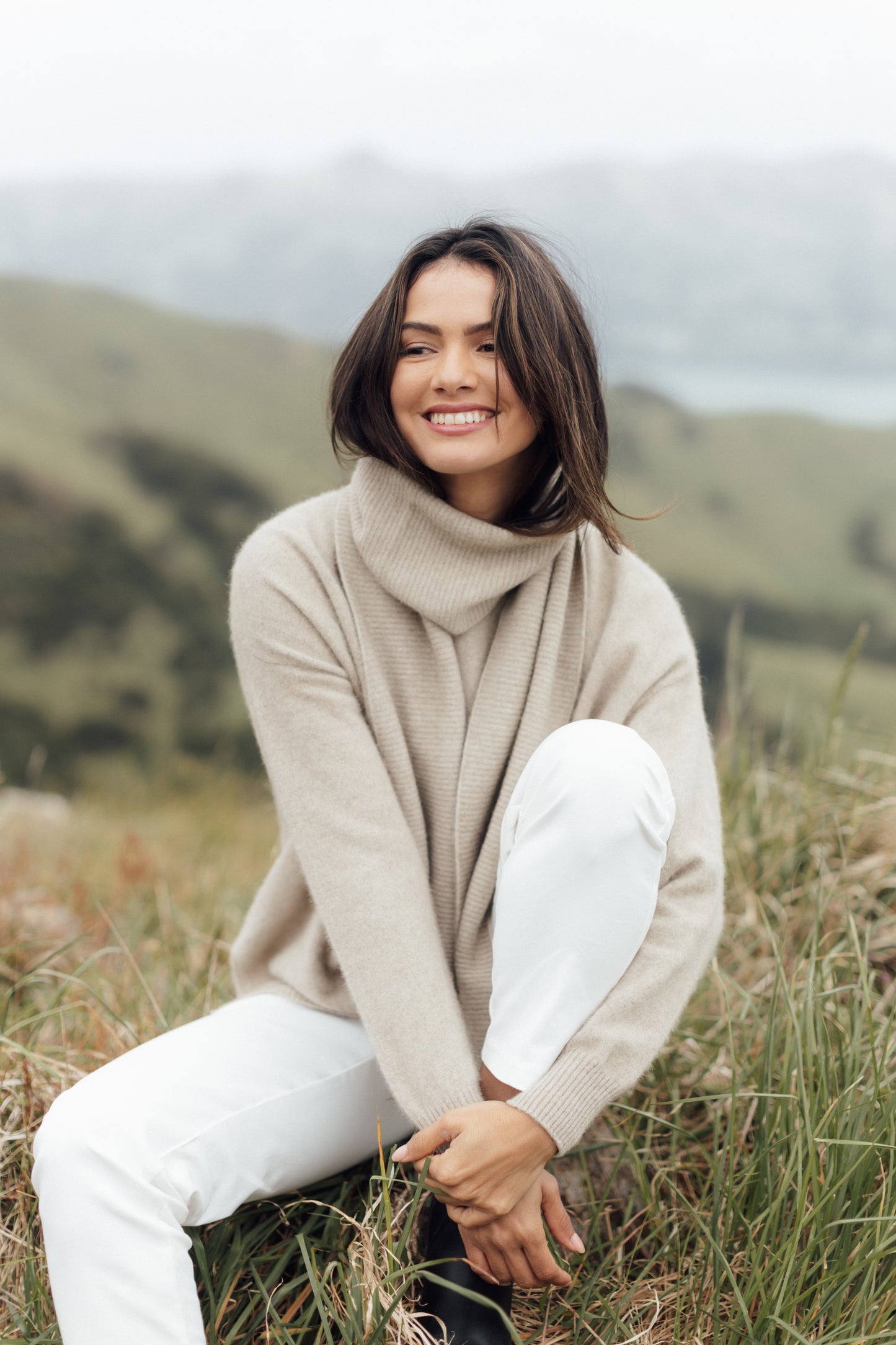 Luxurious Relax scarf, Untouched World, cashmere, possum & silk blend, eco & sustainable, Exclusive Kapua yarn, premium possum fibre blended with cashmere & mulberry Silk, luxuriously soft, lightweight, pill-resistant, itch free for sensitive skin, weightless warmth, pill-resistant, silky soft & comfortable, gift, women’s wear, knitwear, Made in New Zealand, stylish, washable, natural, eco-friendly, clothing, breathable, Shopology, unisex scarf, exclusive CBD, Canterbury made, local