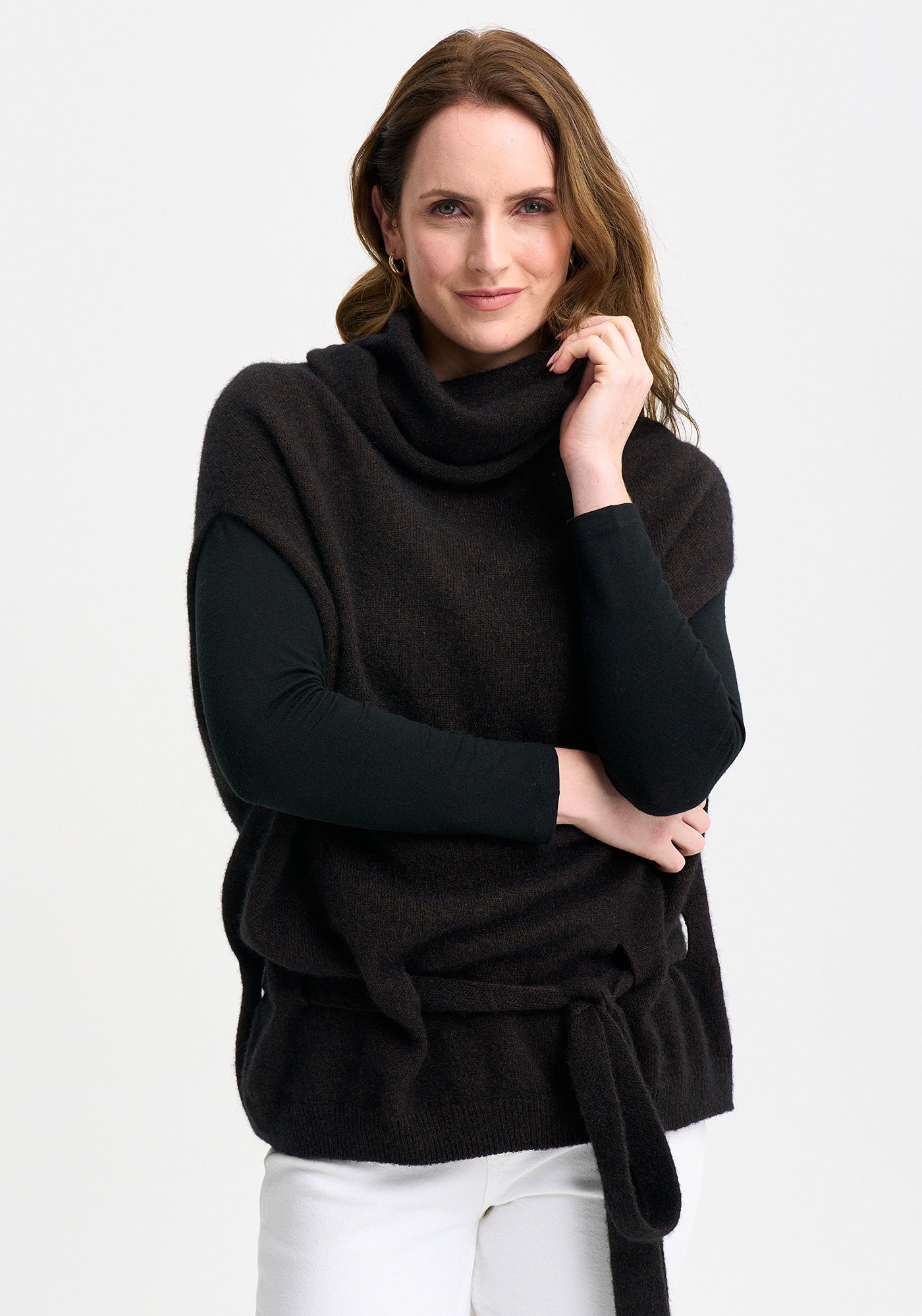 MerinoMink - Cassie Belted Cape