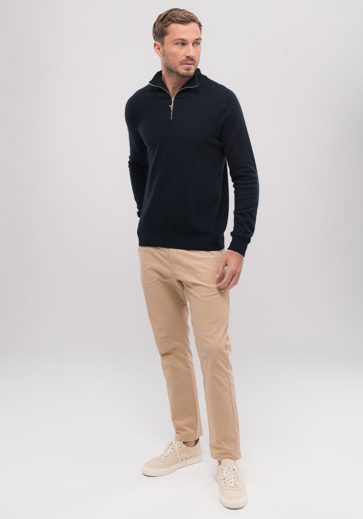 Untouched World, Cassum blend of merino, possum, cashmere & silk, luxurious, seasonal jumper, unisex, menswear, luxuriously soft, lightweight, pill-resistant, itch free for sensitive skin, weightless warmth, pill-resistant, silky soft & comfortable, gift, knitwear, Made in New Zealand, stylish, washable, natural, eco-friendly, clothing, breathable, biodegradable, Shopology, half-zip front jumper, Canterbury made, local, exclusive CBD, unisex