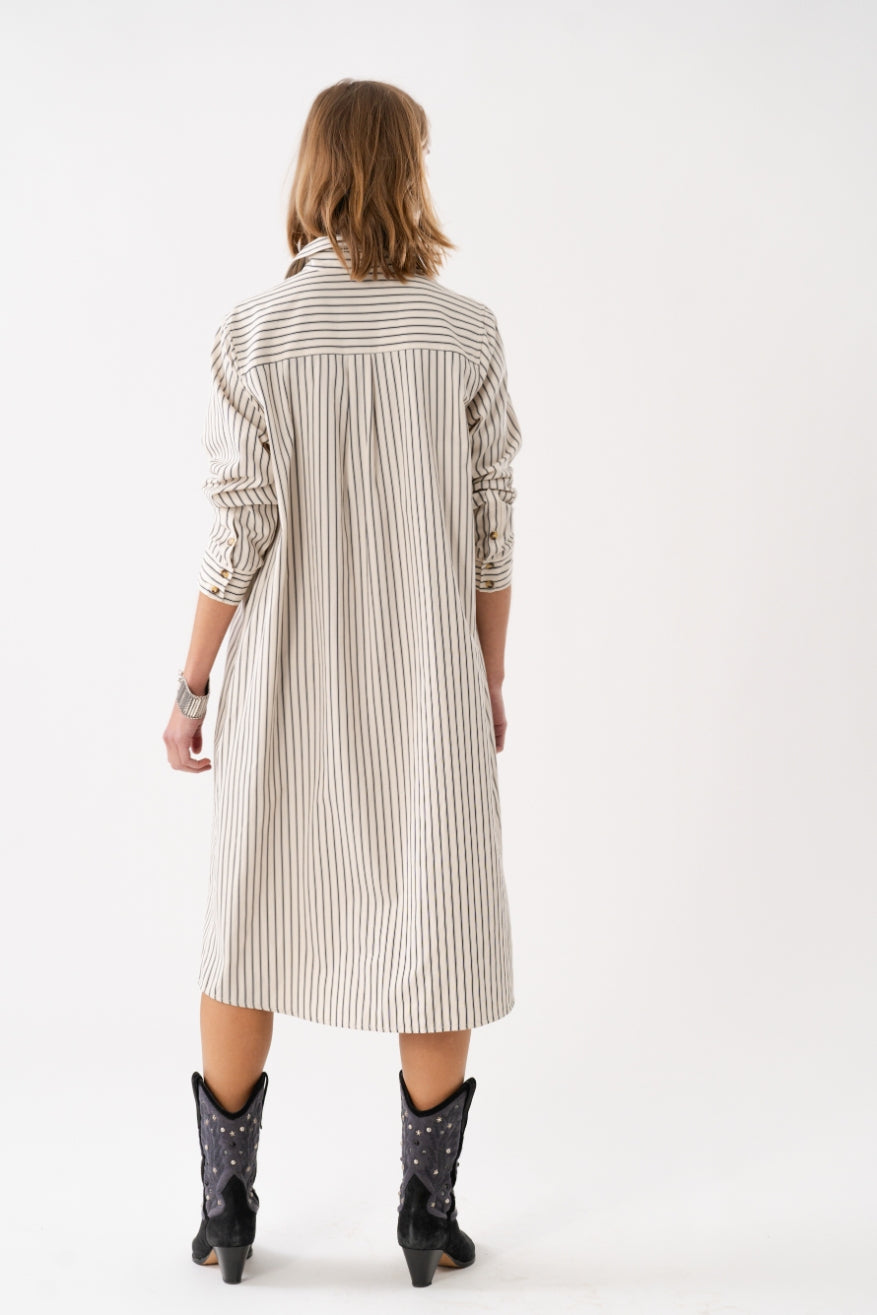 Mumba Striped Shirt Dress