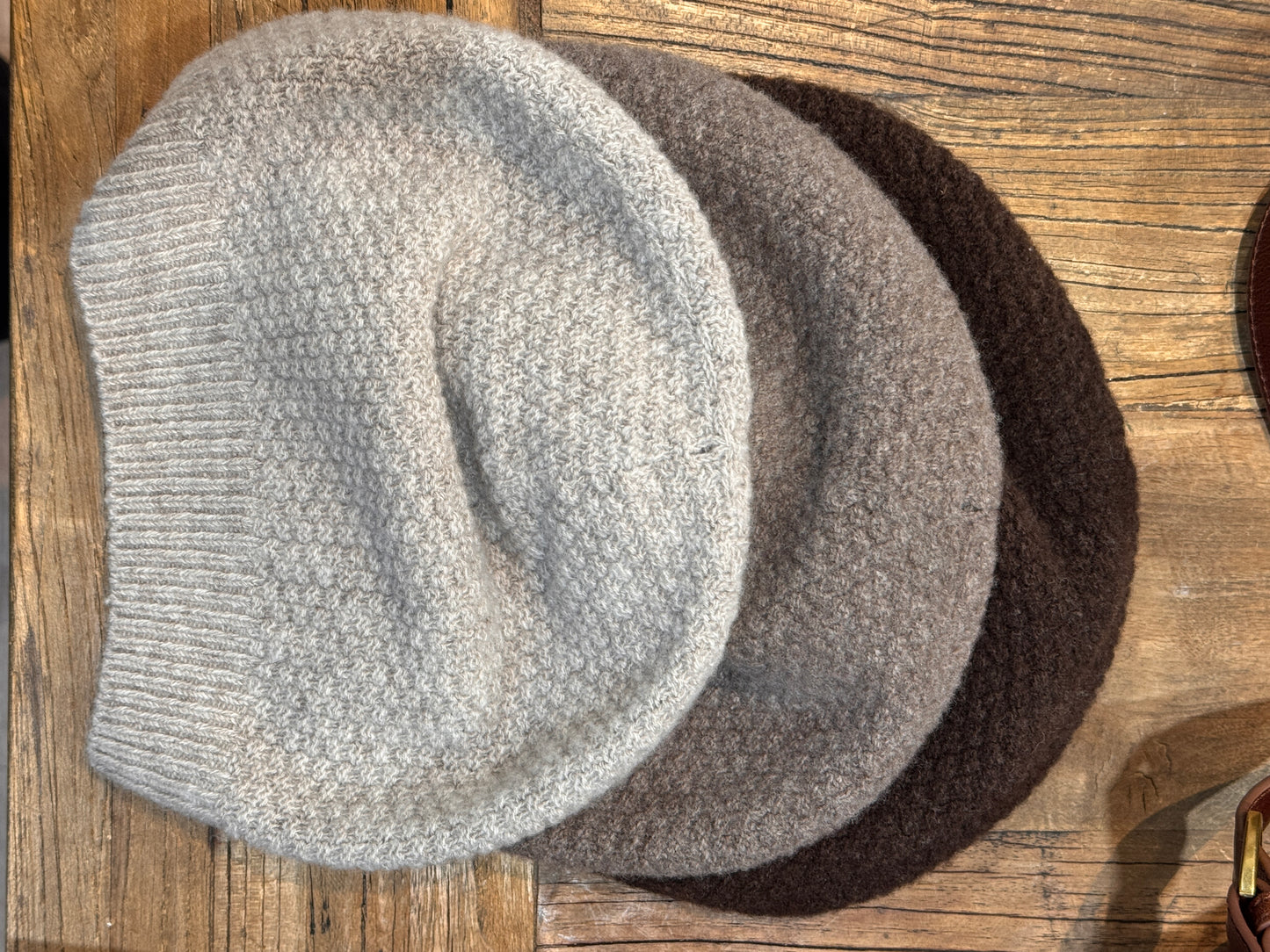 Natural Knitted Beret