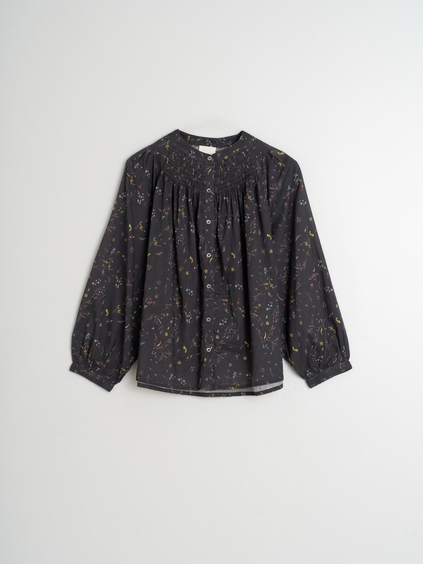 Floral Raglan Top with Buttons