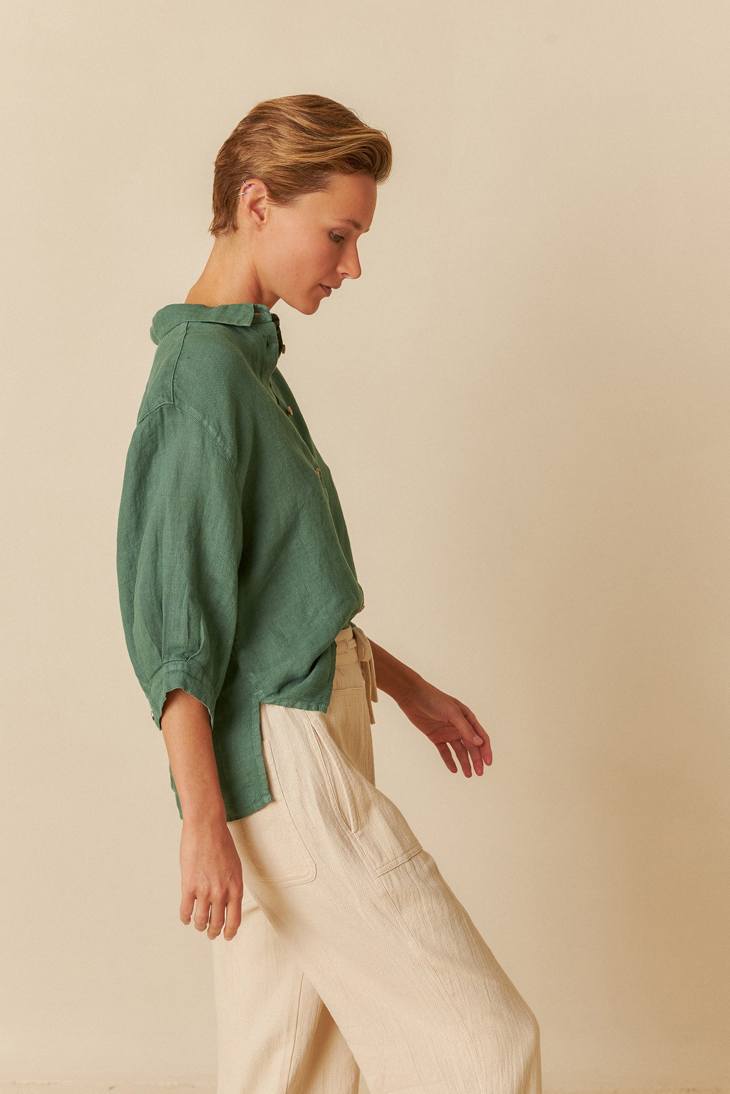 Short Sleeve Linen Shirt
