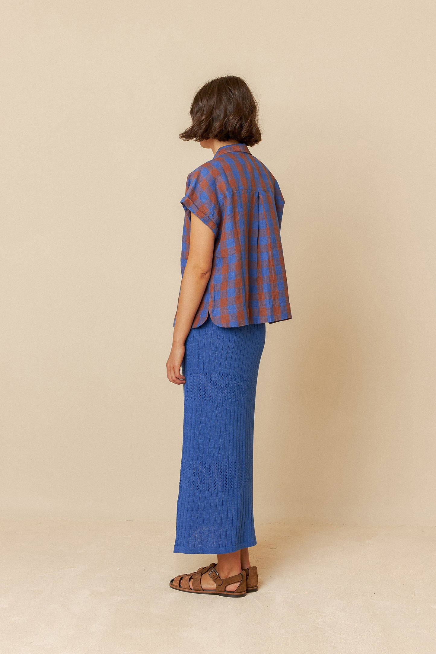 Oversized Vichy Checked Shirt