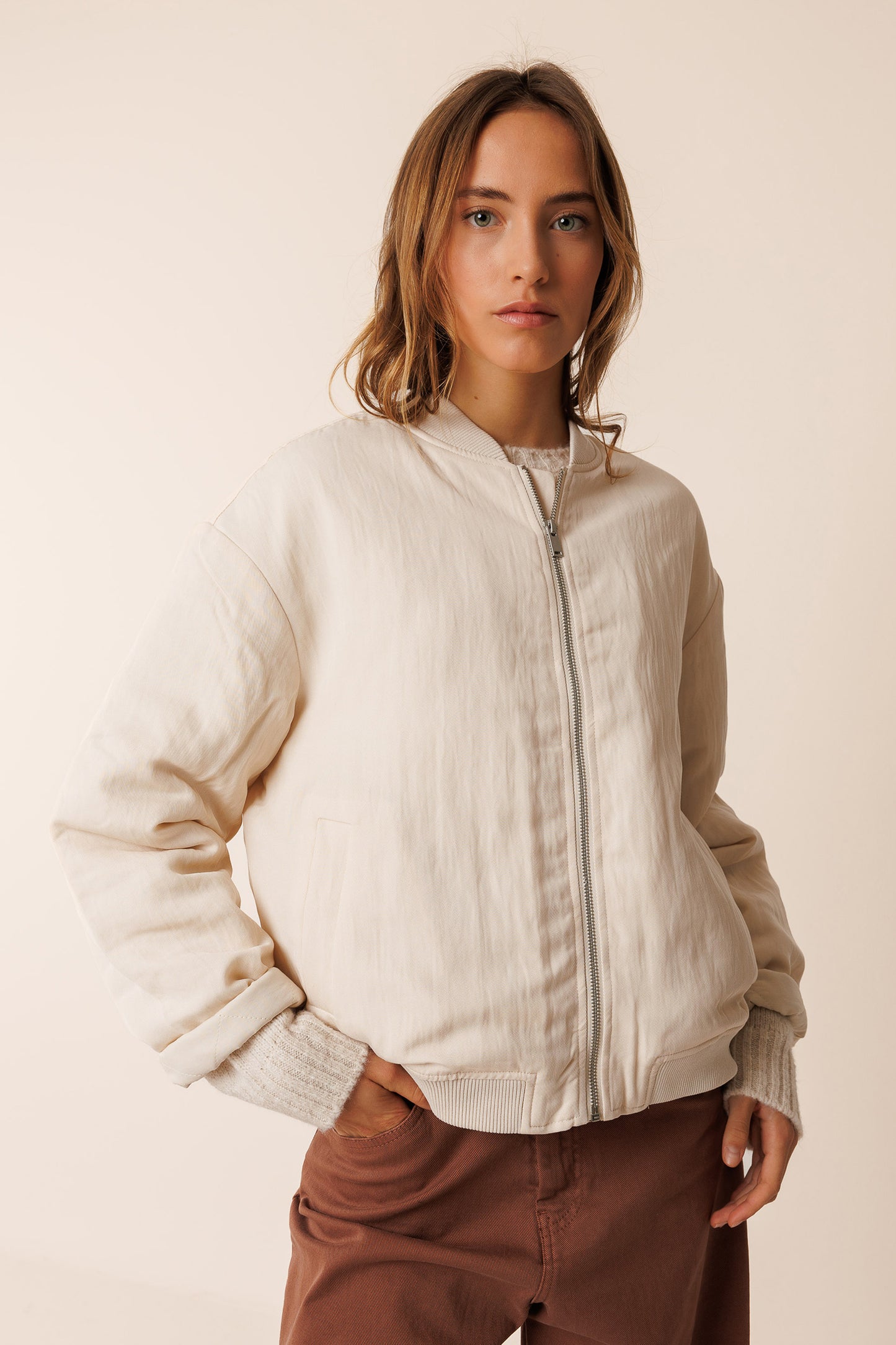 Satin Bomber Jacket