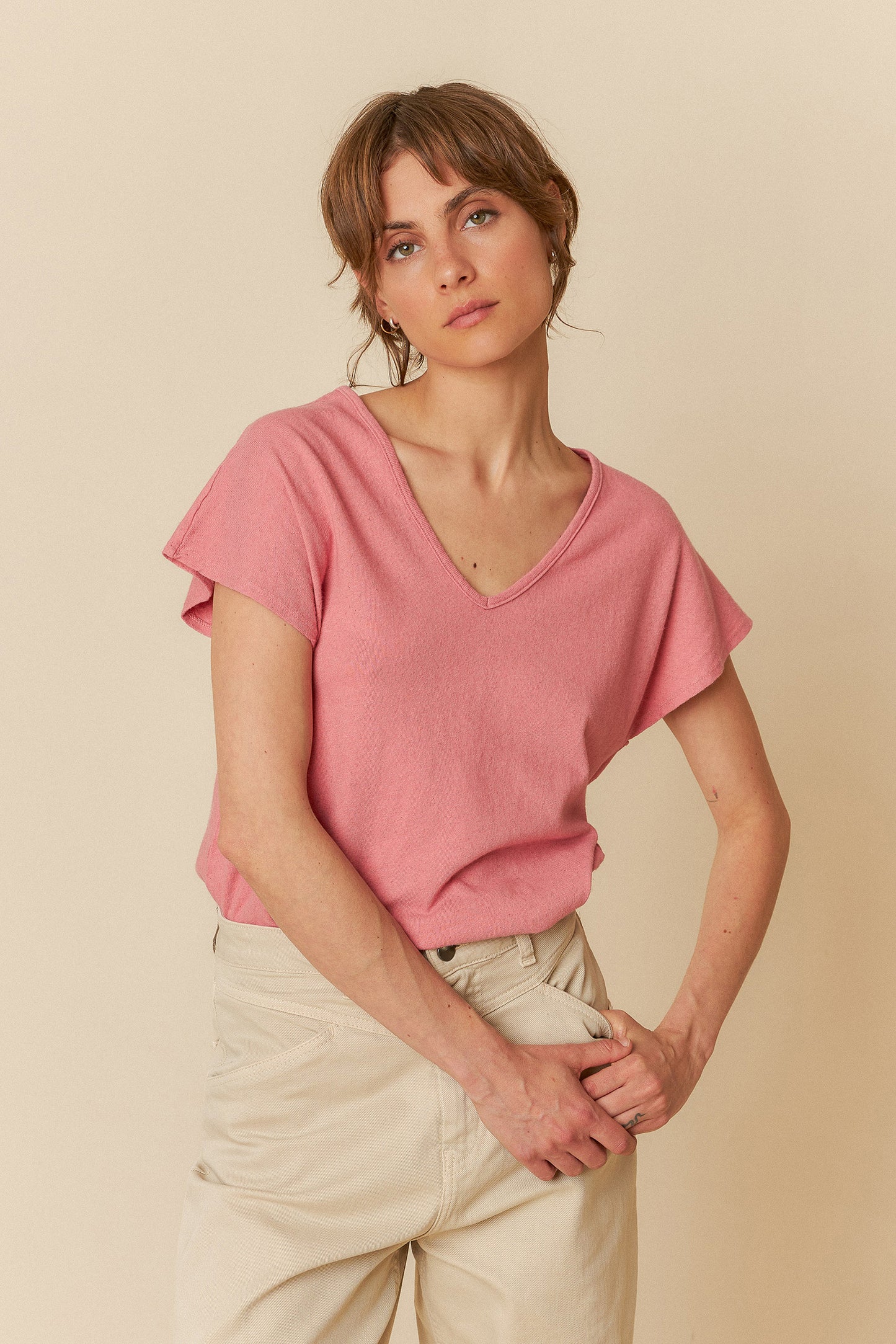 Cotton V-Neck Tee