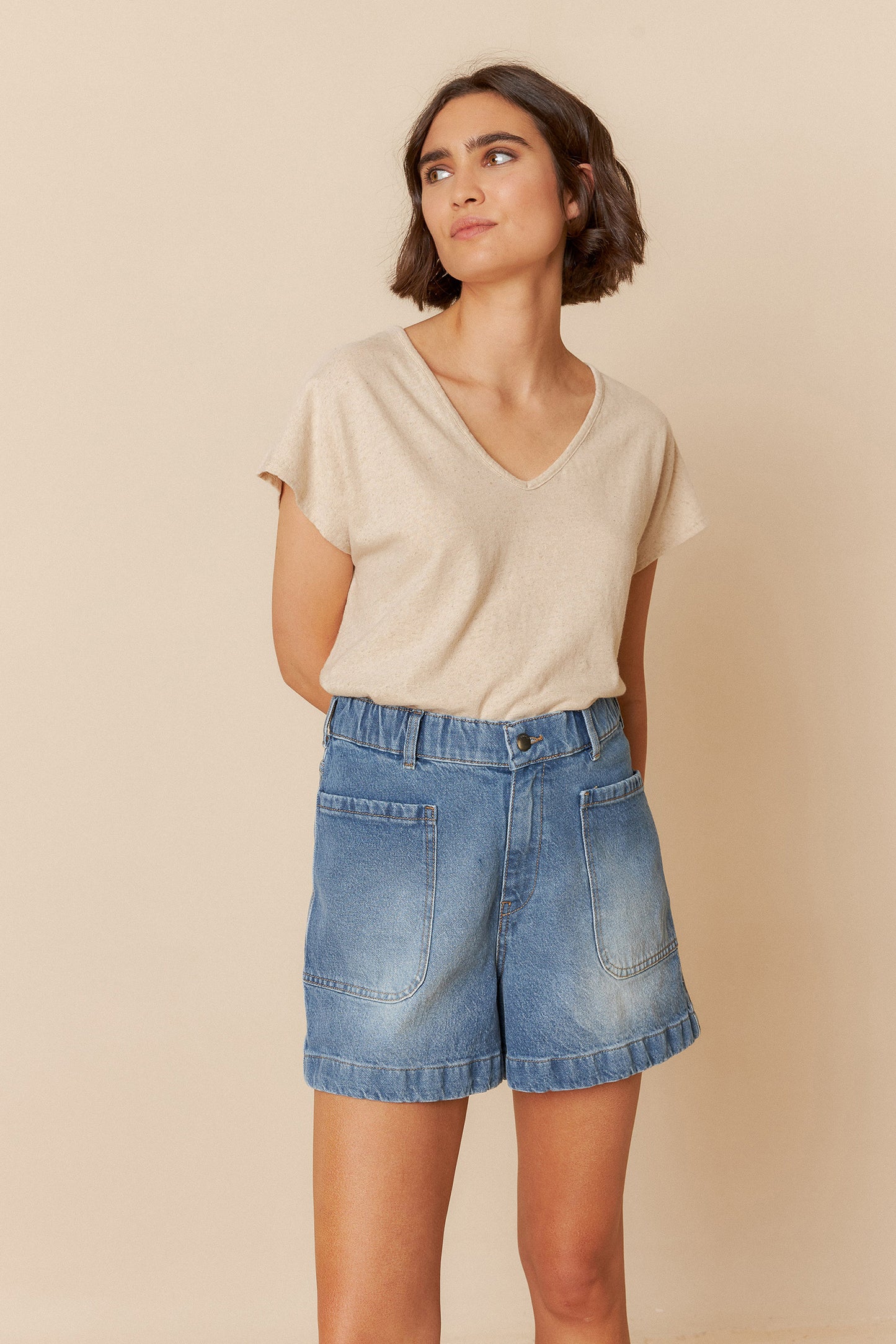 Cotton V-Neck Tee