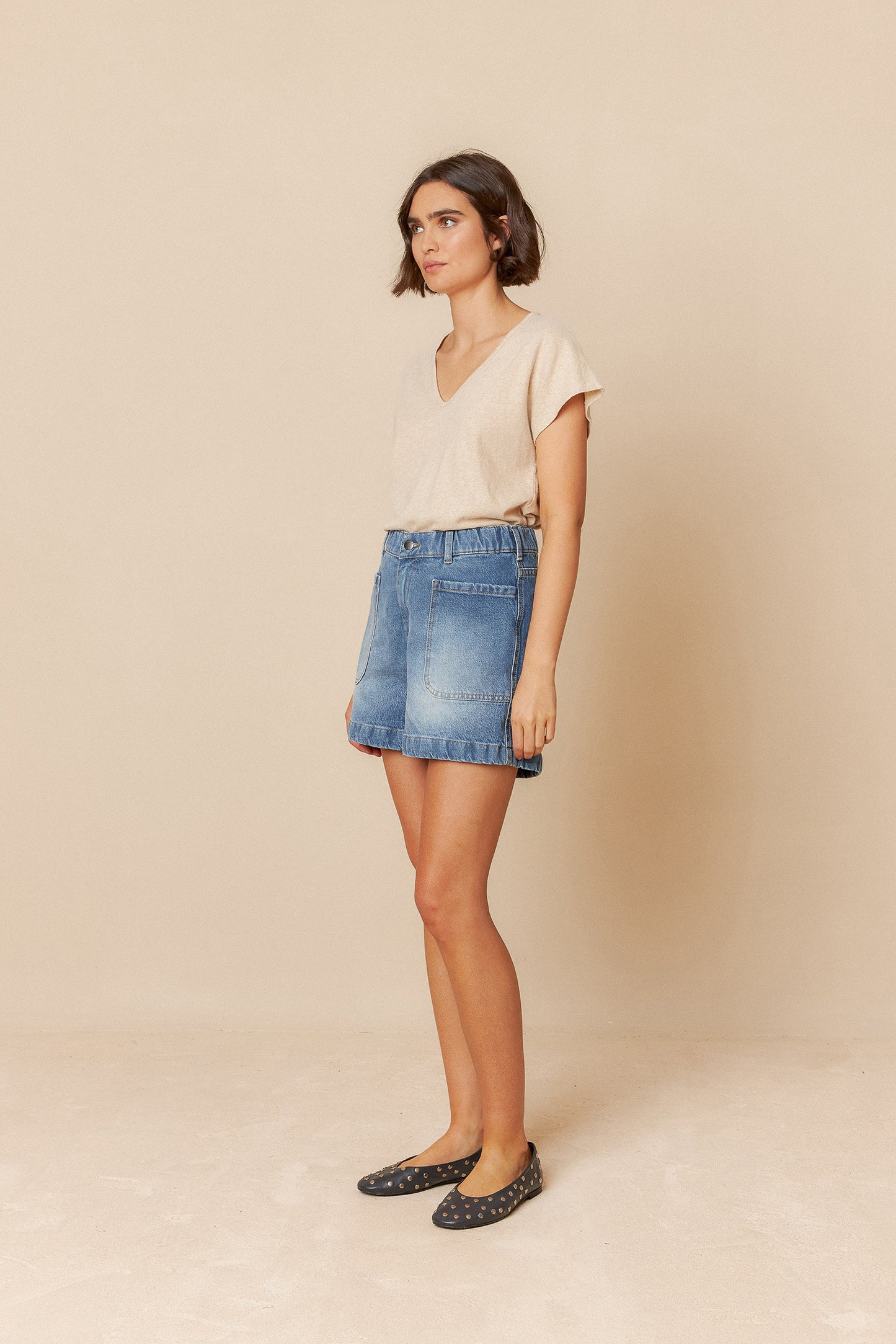 Cotton V-Neck Tee