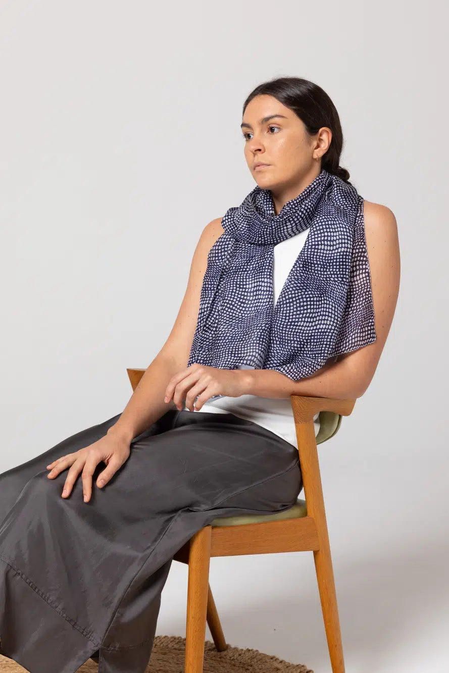 Silk Spot Scarf