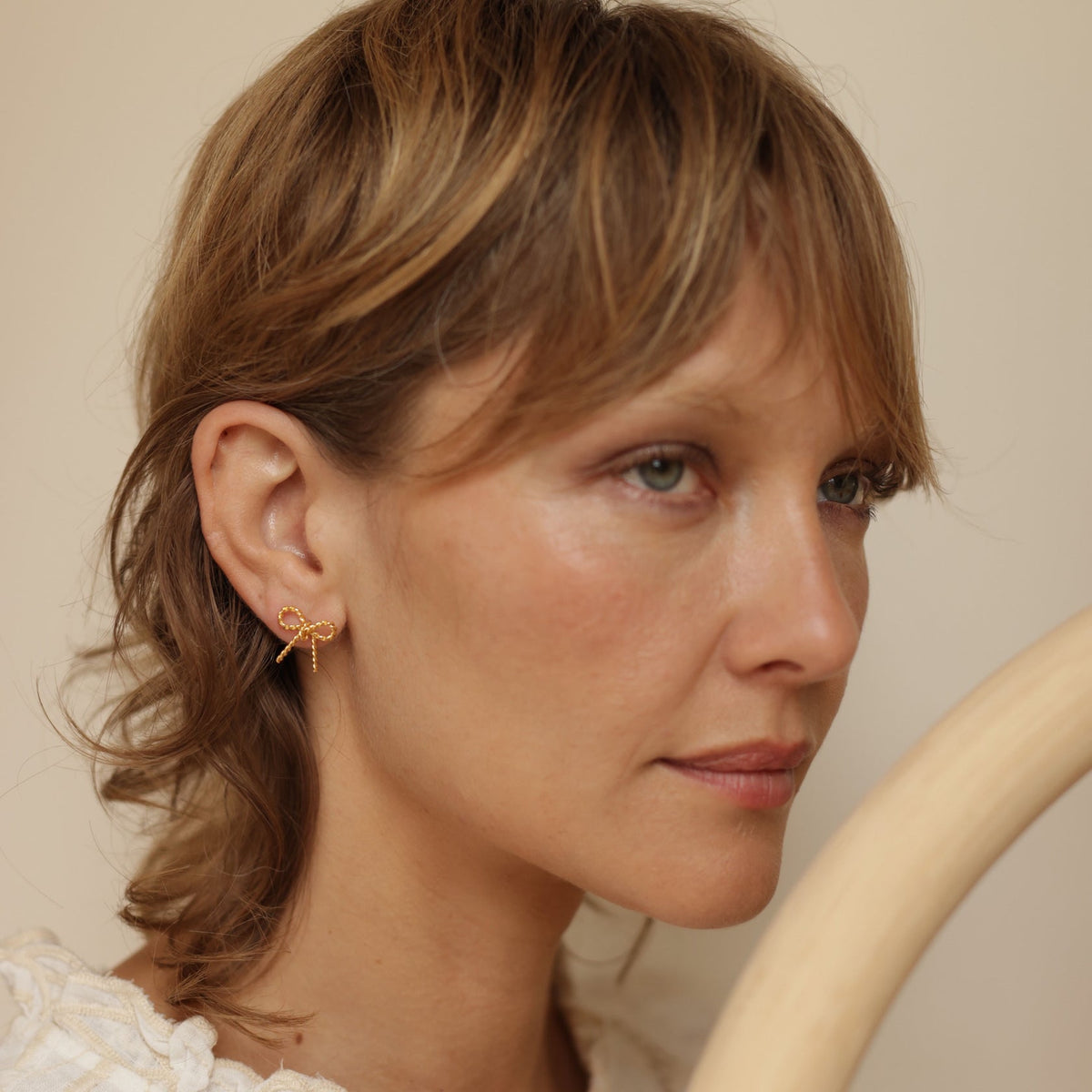 Tiny Bow Stud Earrings