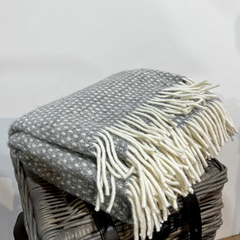 Knut Woven Wool Throw - Light Grey. Available at www.shopology.co.nz