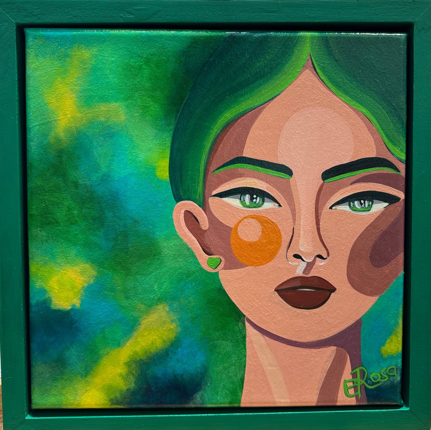 Portrait on Framed Canvas - Clara