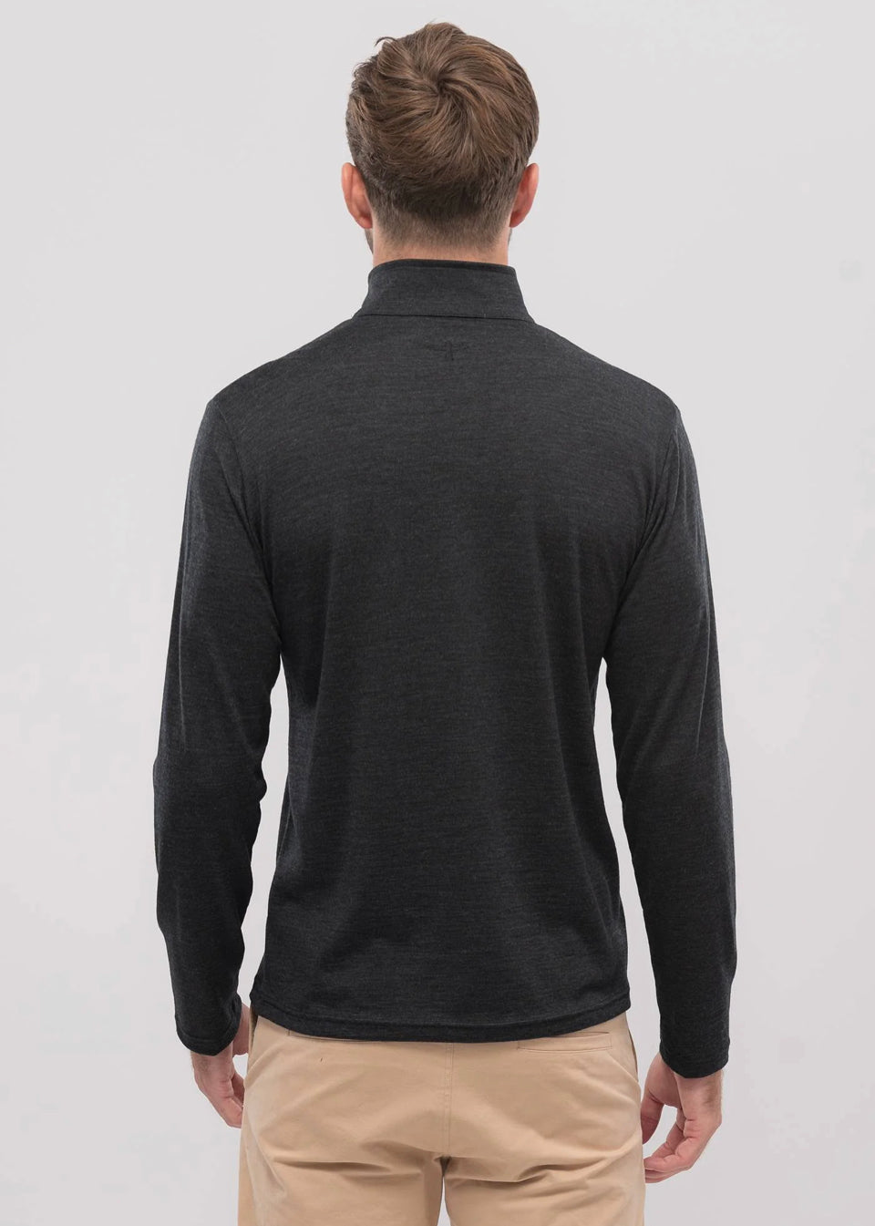 Classic Pua zip shirt, 100% certified ZQRX merino, Untouched World, Shopology, short body, Made in New Zealand, classic half zip top, can be worn all year round, seasonal, quick drying easy care, moisture wicking, gift, knitwear, wool, washable, sustainable, stylish, soft, plastic-free, pill resistant, , natural, lightweight, eco-friendly, breathable, itch-free, menswear