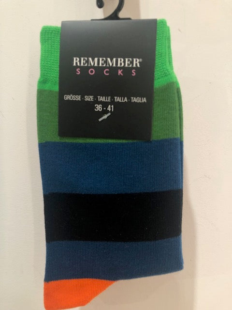 socks, happy socks, bright striped socks, cotton/nylon & spandex socks, soft, above ankle socks, Shopology, remember socks