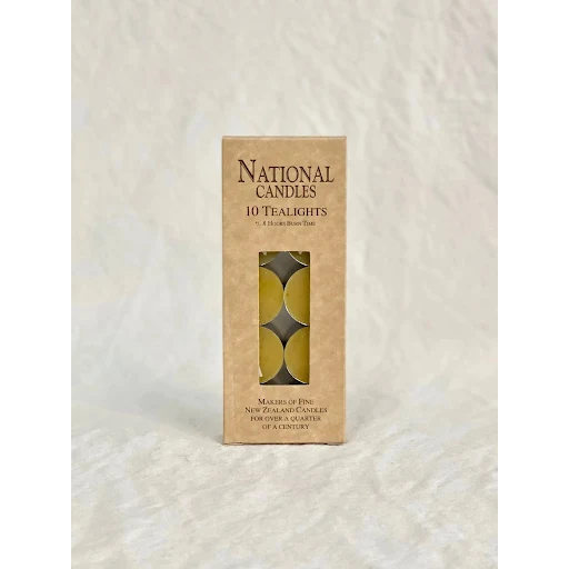 10 pack beeswax tealight candles