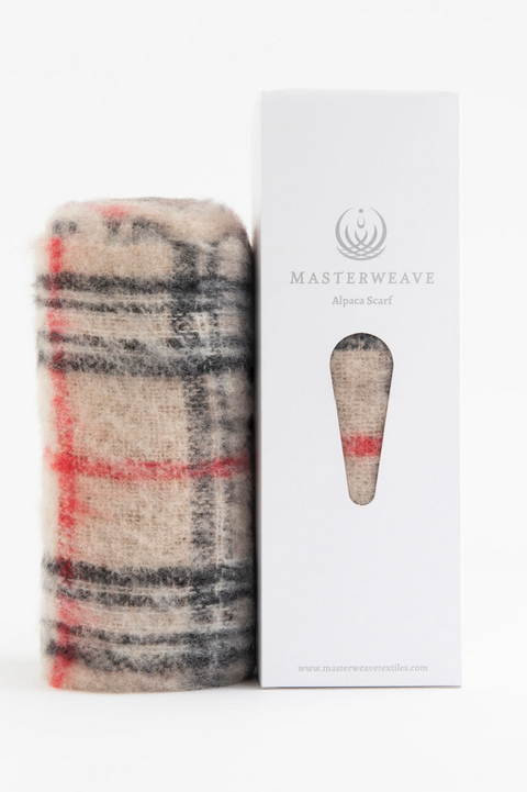 luxury gift boxed Alpaca scarves come in an array of patterns and colours, shopology, masterweave, made in NewZealand, comes beautifully boxed, excellent gift especially for overseas, 185 cm x 20 cm / super fine / fringed ends / gift boxed /80gm, soft & luxurious