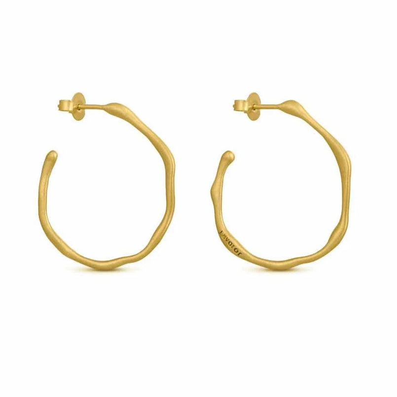 Clara Gold Hoops Oval Large