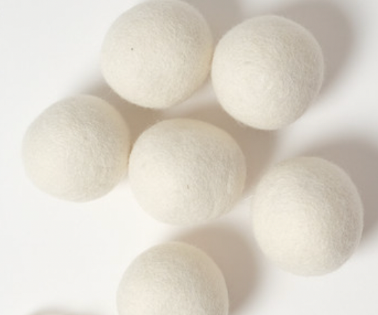 Made from pure NZ wool, these clever laundry Dryer Balls significantly reduce drying time and save energy. Add one, two or three to your dryer load for faster drying. The Dryer Balls separate the laundry as it spins, absorbing moisture, reducing static and naturally softening fabric. Sold in sets of three in a calico bag or sold seperatly