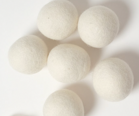 Made from pure NZ wool, these clever laundry Dryer Balls significantly reduce drying time and save energy. Add one, two or three to your dryer load for faster drying. The Dryer Balls separate the laundry as it spins, absorbing moisture, reducing static and naturally softening fabric.  Sold in sets of three in a calico bag or sold seperatly
