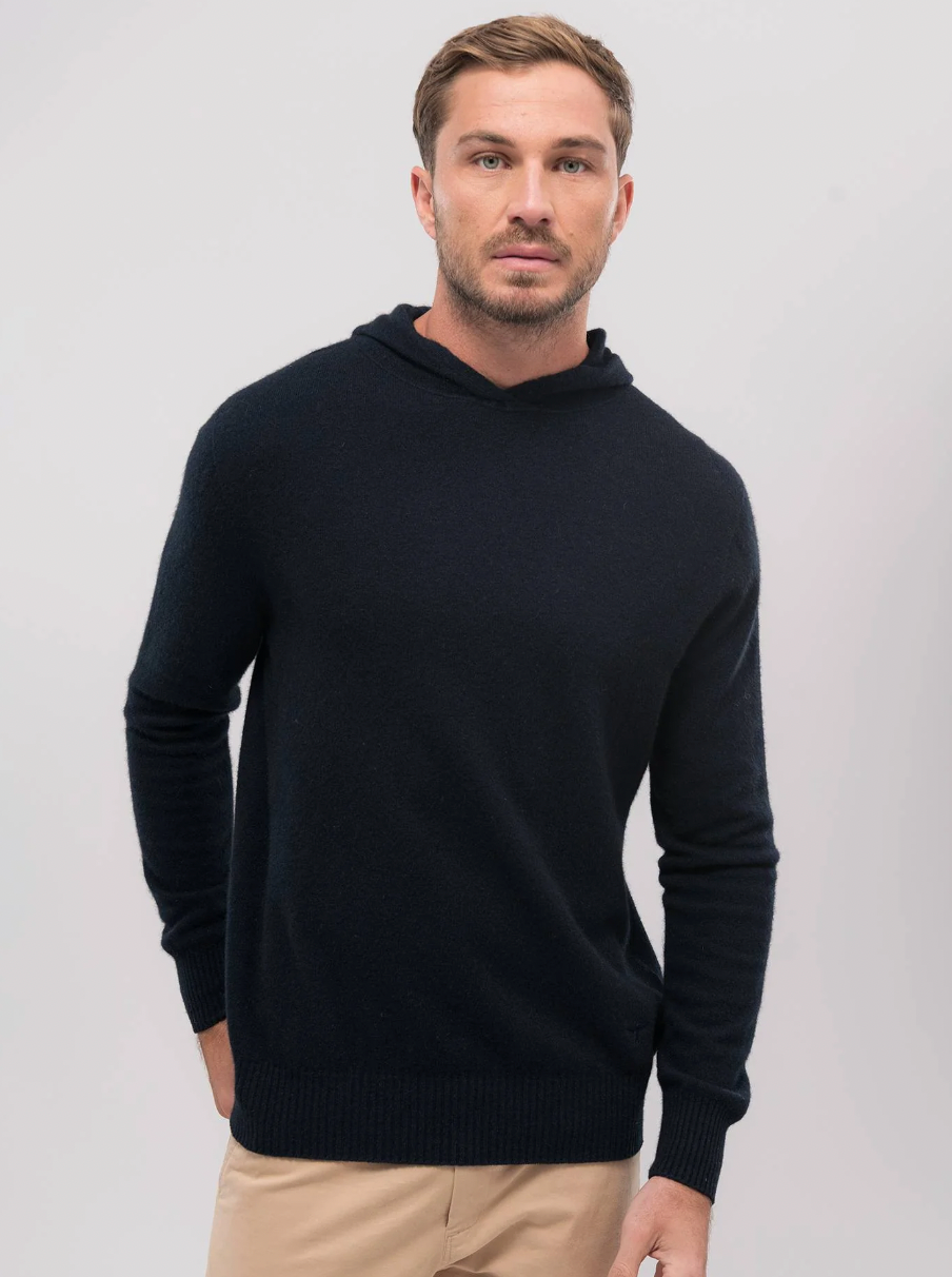 Untouched World, Cassum blend of merino, possum, cashmere & silk, luxurious, seasonal jumper, unisex, menswear, luxuriously soft, lightweight, pill-resistant, itch free for sensitive skin, weightless warmth, pill-resistant, silky soft & comfortable, gift, knitwear, Made in New Zealand, stylish, washable, natural, eco-friendly, clothing, breathable, biodegradable, Shopology, Cassum Hoodie, jumper, Canterbury made, local, exclusive CBD, unisex