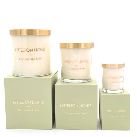 Coconut and Lime Lyttelton Light Candles