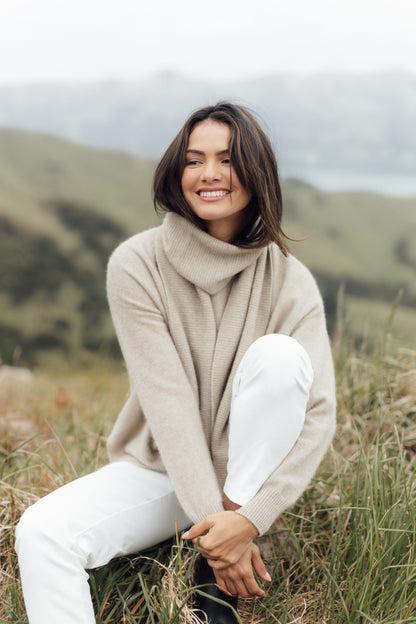 Luxurious Relax scarf, Untouched World, cashmere, possum & silk blend, eco & sustainable, Exclusive Kapua yarn, premium possum fibre blended with cashmere & mulberry Silk, luxuriously soft, lightweight, pill-resistant, itch free for sensitive skin, weightless warmth, pill-resistant, silky soft & comfortable, gift, women’s wear, knitwear, Made in New Zealand, stylish, washable, natural, eco-friendly, clothing, breathable, Shopology, unisex scarf, exclusive CBD, Canterbury made, local