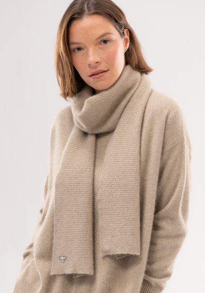 Luxurious Relax scarf, Untouched World, cashmere, possum & silk blend, eco & sustainable, Exclusive Kapua yarn, premium possum fibre blended with cashmere & mulberry Silk, luxuriously soft, lightweight, pill-resistant, itch free for sensitive skin, weightless warmth, pill-resistant, silky soft & comfortable, gift, women’s wear, knitwear, Made in New Zealand, stylish, washable, natural, eco-friendly, clothing, breathable, Shopology, unisex scarf, exclusive CBD, Canterbury made, local