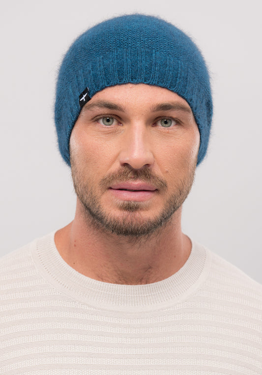 Exclusive Ecopossum blend, Untouched World, 50% merino, 40% possum & 10% mulberry silk blend, made in New Zealand, wool spun in New Zealand, premium blend of fine ZQ certified merino, brush tail possum, featherweight softness with warmth & durability, luxurious combination of fibres, pill resistant, micro plastic-free, eco & sustainable, gift, New Zealand wool product, knitwear, wool, washable, Moss Beanie, Shopology, unisex, local, exclusive CBD, Canterbury made,