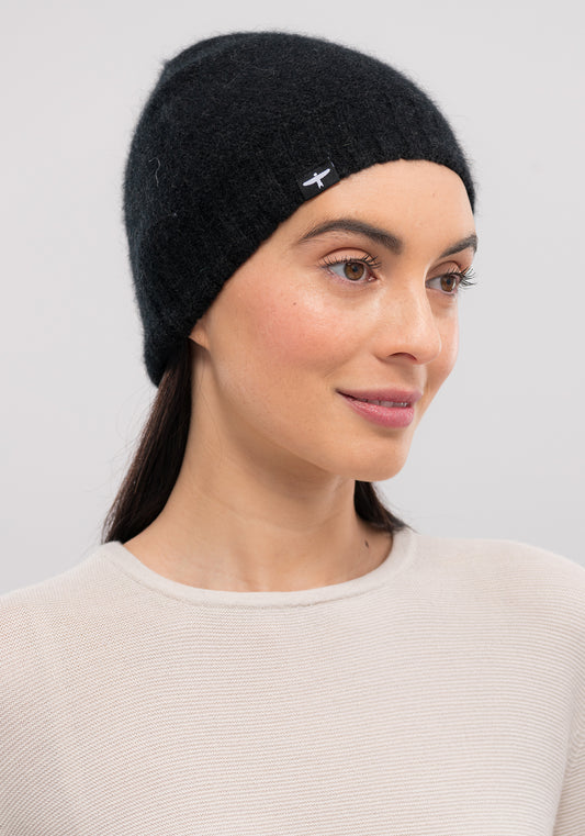 Exclusive Ecopossum blend, Untouched World, 50% merino, 40% possum & 10% mulberry silk blend, made in New Zealand, wool spun in New Zealand, premium blend of fine ZQ certified merino, brush tail possum, featherweight softness with warmth & durability, luxurious combination of fibres, pill resistant, micro plastic-free, eco & sustainable, gift, New Zealand wool product, knitwear, wool, washable, Moss Beanie, Shopology, unisex, local, exclusive CBD, Canterbury made,