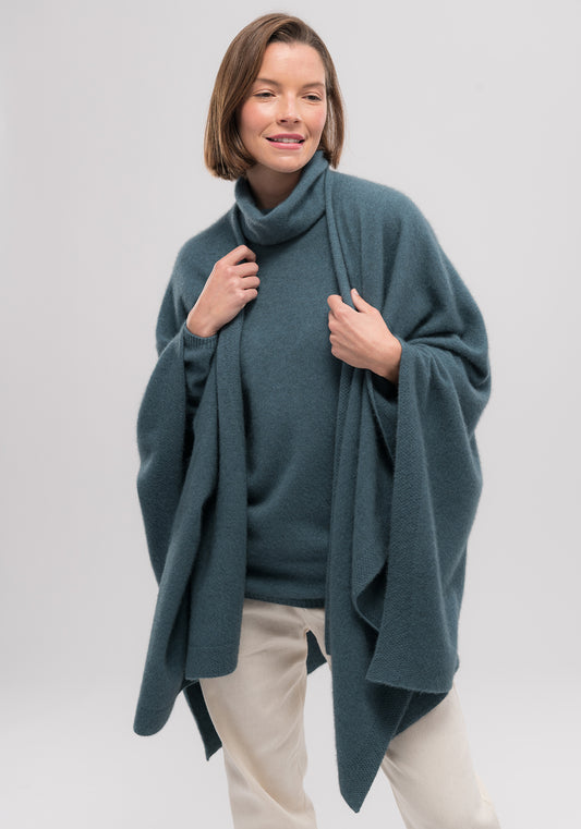 Luxurious Kapua Wrap, Untouched World, cashmere, possum & silk blend, eco & sustainable, Exclusive Kapua yarn, premium possum fibre blended with cashmere & mulberry Silk, luxuriously soft, lightweight, pill-resistant, itch free for sensitive skin, weightless warmth, pill-resistant, silky soft & comfortable, gift, women’s wear, knitwear, Made in New Zealand, stylish, washable, natural, eco-friendly, clothing, breathable, Shopology, local, Canterbury made, exclusive CBD