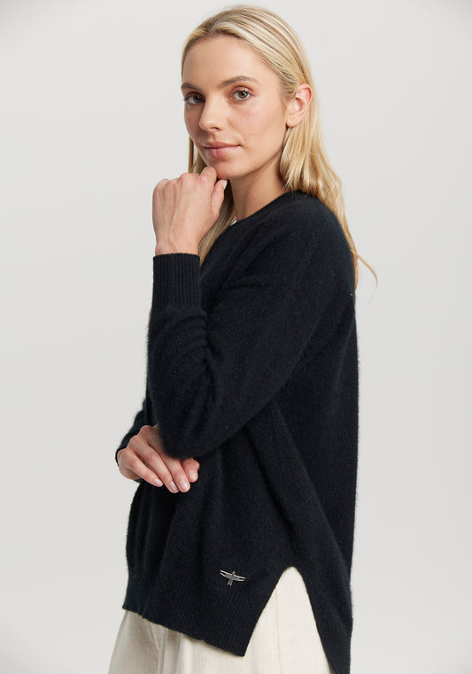 Relax Crew Sweater available shopology Christchurch CBD.  Relax Sweater with Crew neck, side hem splits &amp; a relaxed body for ultimate comfort. Feel the exceptional softness of Untouched World's Kapua™ yarn, of premium possum fibre, cashmere and mulberry silk. An&nbsp;exclusive Kapua™ blend of 40% Premium Possum Fibre, 40% Cashmere and 20% Mulberry Silk