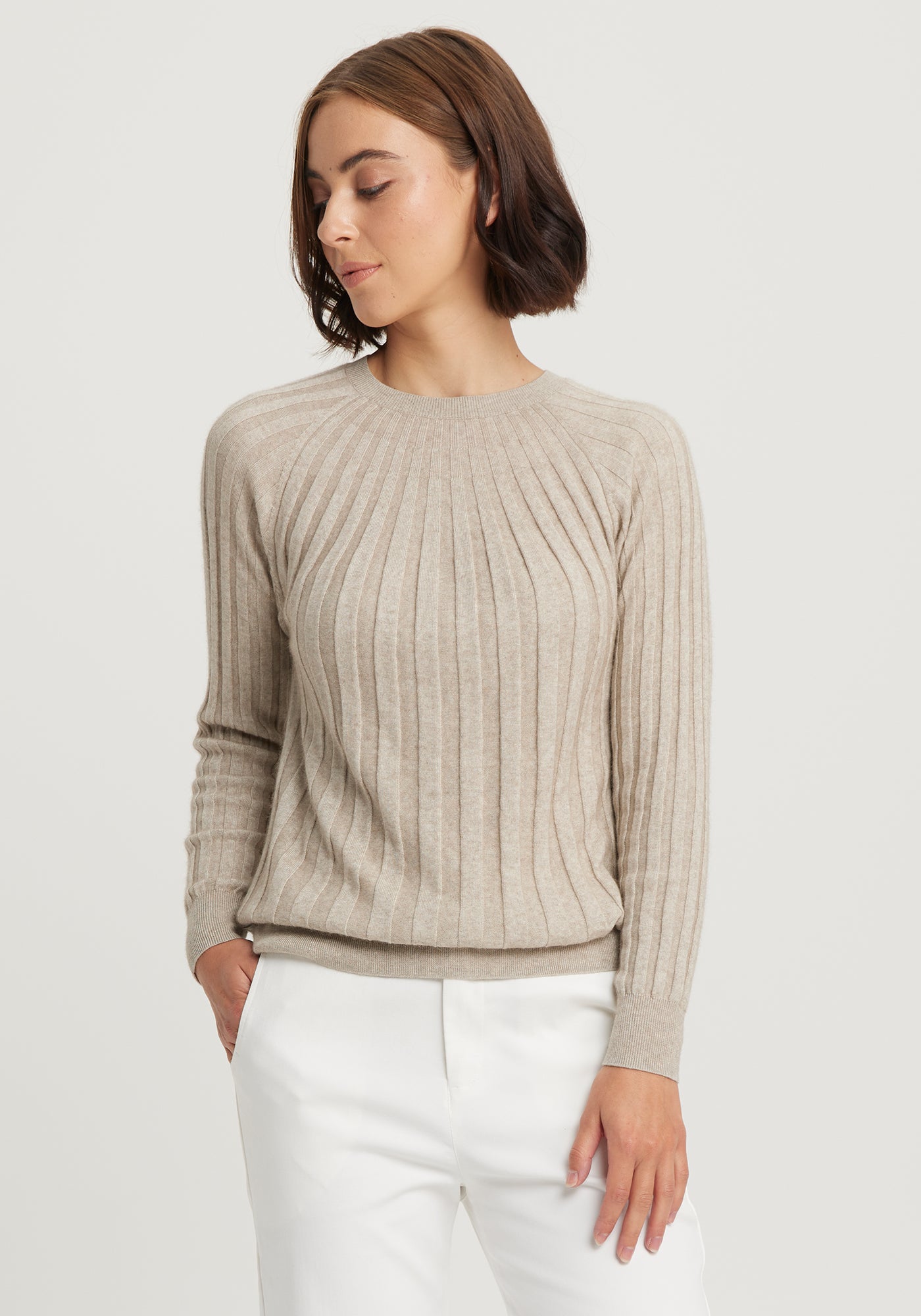 Phoebe Crew from THE ECOTREE COLLECTION available shopology Christchurch CBD.  &nbsp;Beautifully made from breathable TENCEL™, merino and premium fine possum fibre, this designer crew neck is the perfect match for the Ella Skirt. Featuring flattering rib detail, it's a statement piece you can style for any occasion. Breathable, lightweight &amp; pill resistant. A seasonal piece that can be worn all year round.