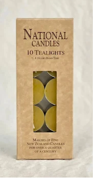 10 pack beeswax tealight candles