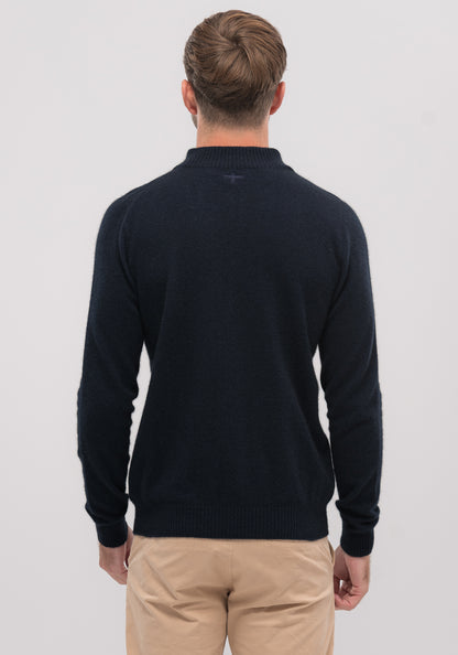 Untouched World, Cassum blend of merino, possum, cashmere & silk, luxurious, seasonal jumper, unisex, menswear, luxuriously soft, lightweight, pill-resistant, itch free for sensitive skin, weightless warmth, pill-resistant, silky soft & comfortable, gift, knitwear, Made in New Zealand, stylish, washable, natural, eco-friendly, clothing, breathable, biodegradable, Shopology, half-zip front jumper, Canterbury made, local, exclusive CBD, unisex