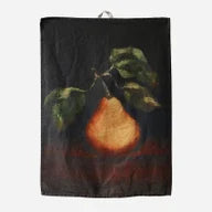 Vintage Pear Linen Tea Towel