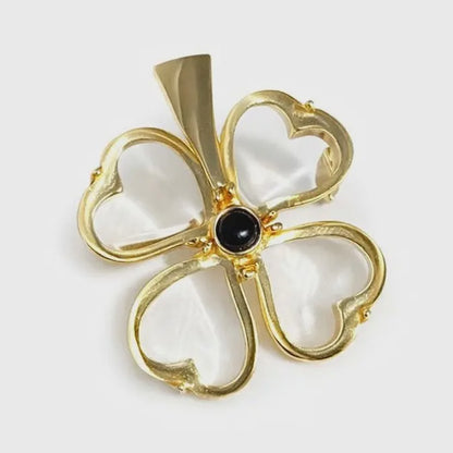 Belle Chance Clover Brooch