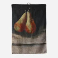 Vintage Pear Linen Tea Towel