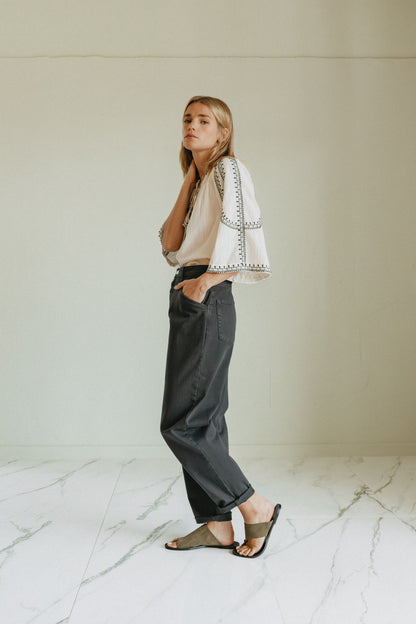 Cotton Bell Sleeve Shirt