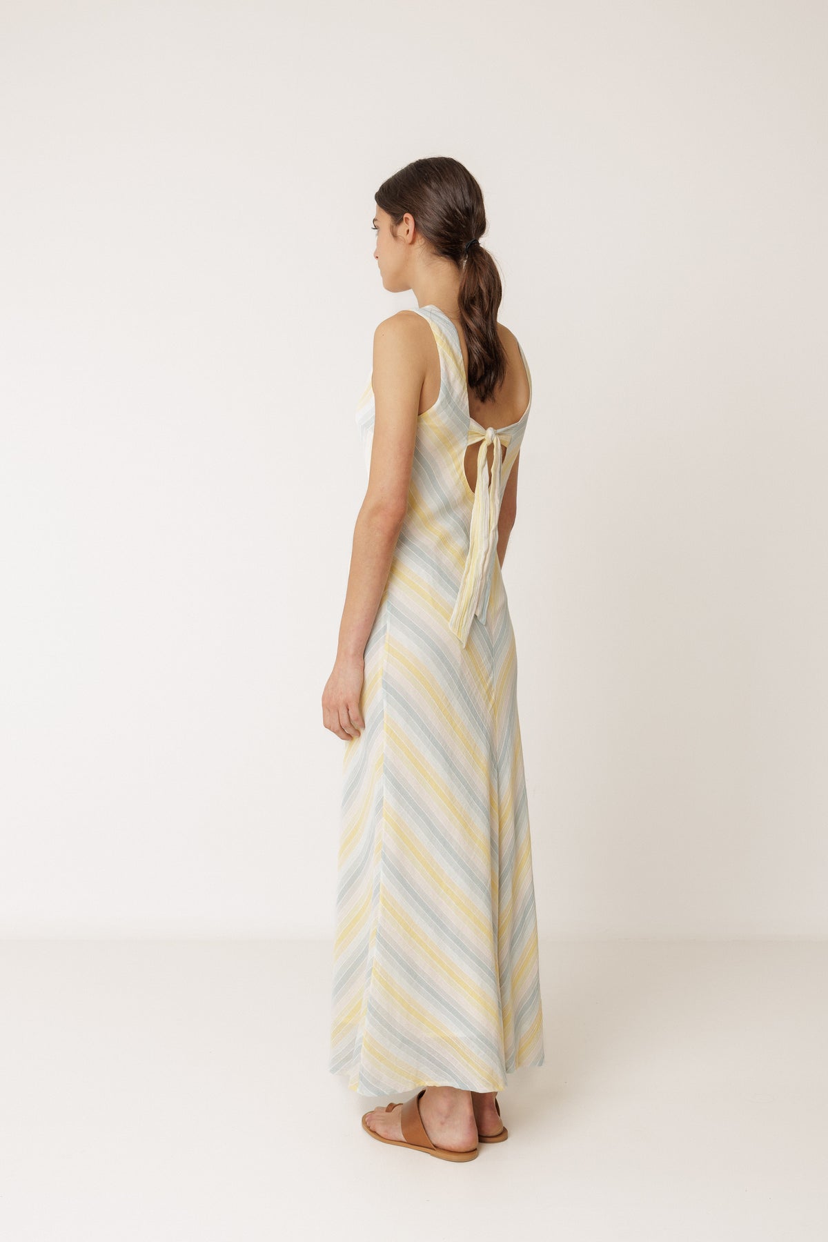 Striped Maxi A-Line Dress