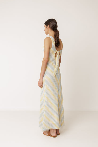 Striped Maxi A-Line Dress