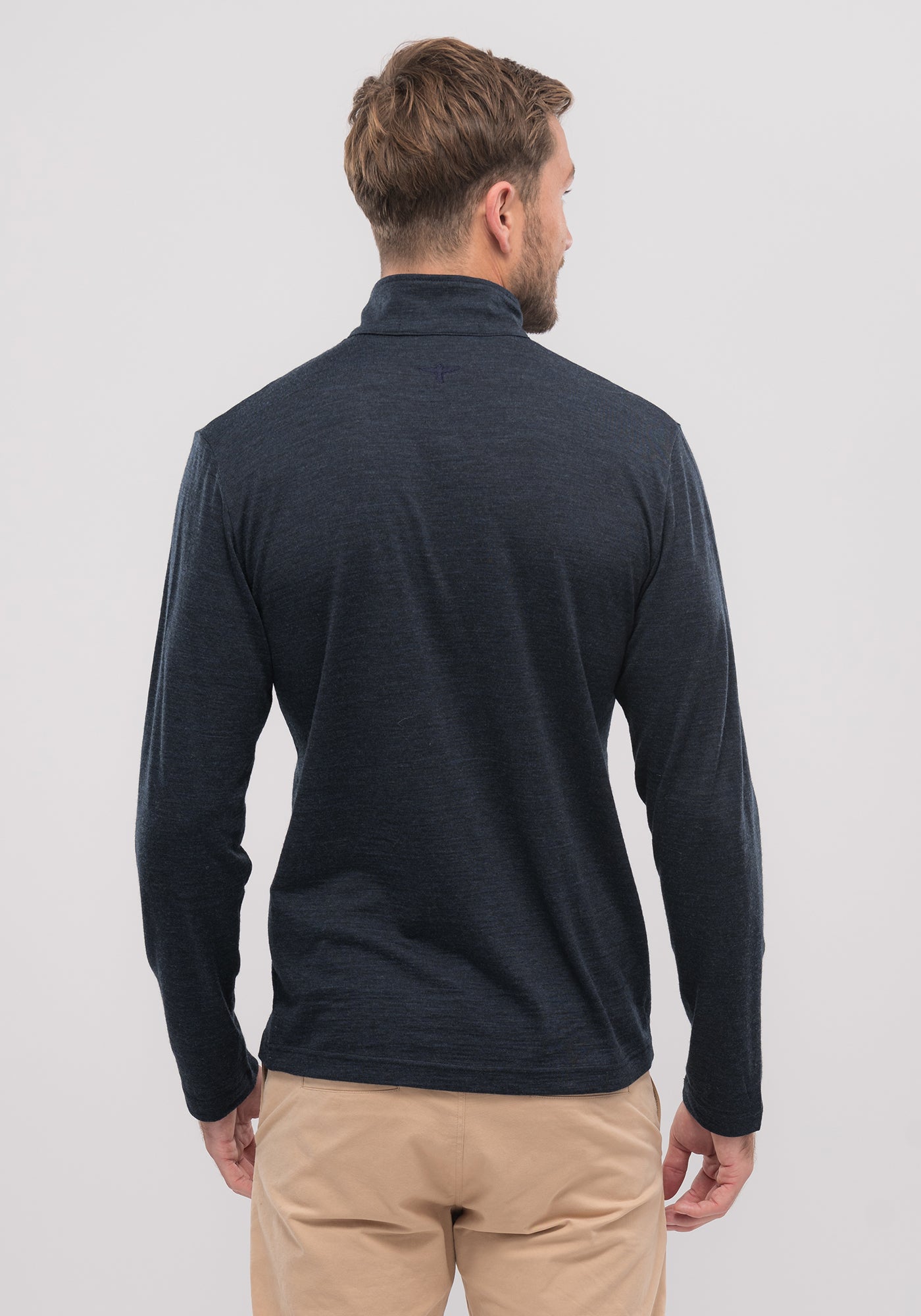Classic Pua zip shirt, 100% certified ZQRX merino, Untouched World, Shopology, short body, Made in New Zealand, classic half zip top, can be worn all year round, seasonal, quick drying easy care, moisture wicking, gift, knitwear, wool, washable, sustainable, stylish, soft, plastic-free, pill resistant, , natural, lightweight, eco-friendly, breathable, itch-free, menswear