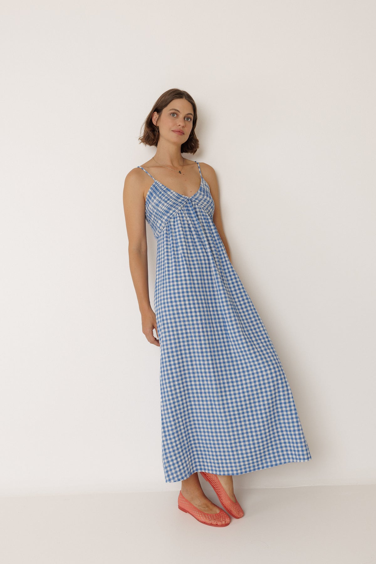 Strappy Gingham Dress