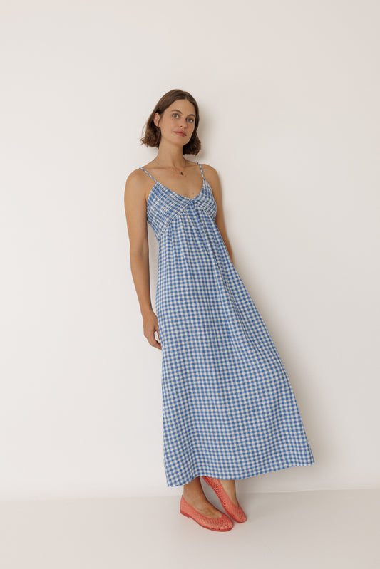 Strappy Gingham Dress