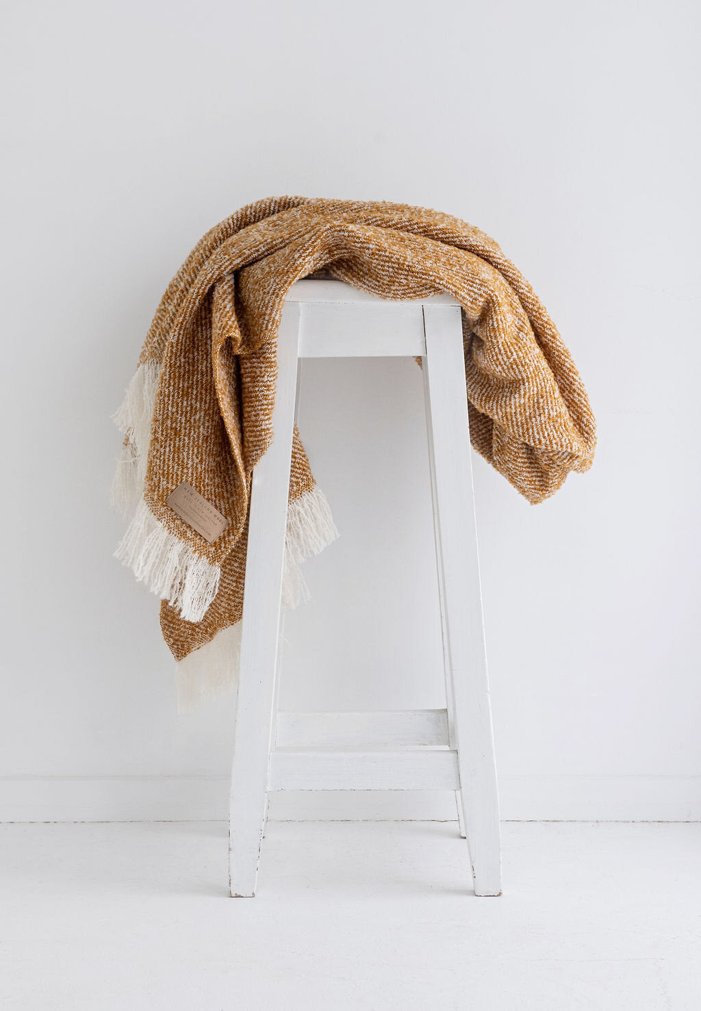 Boxed Wool Twill Throw