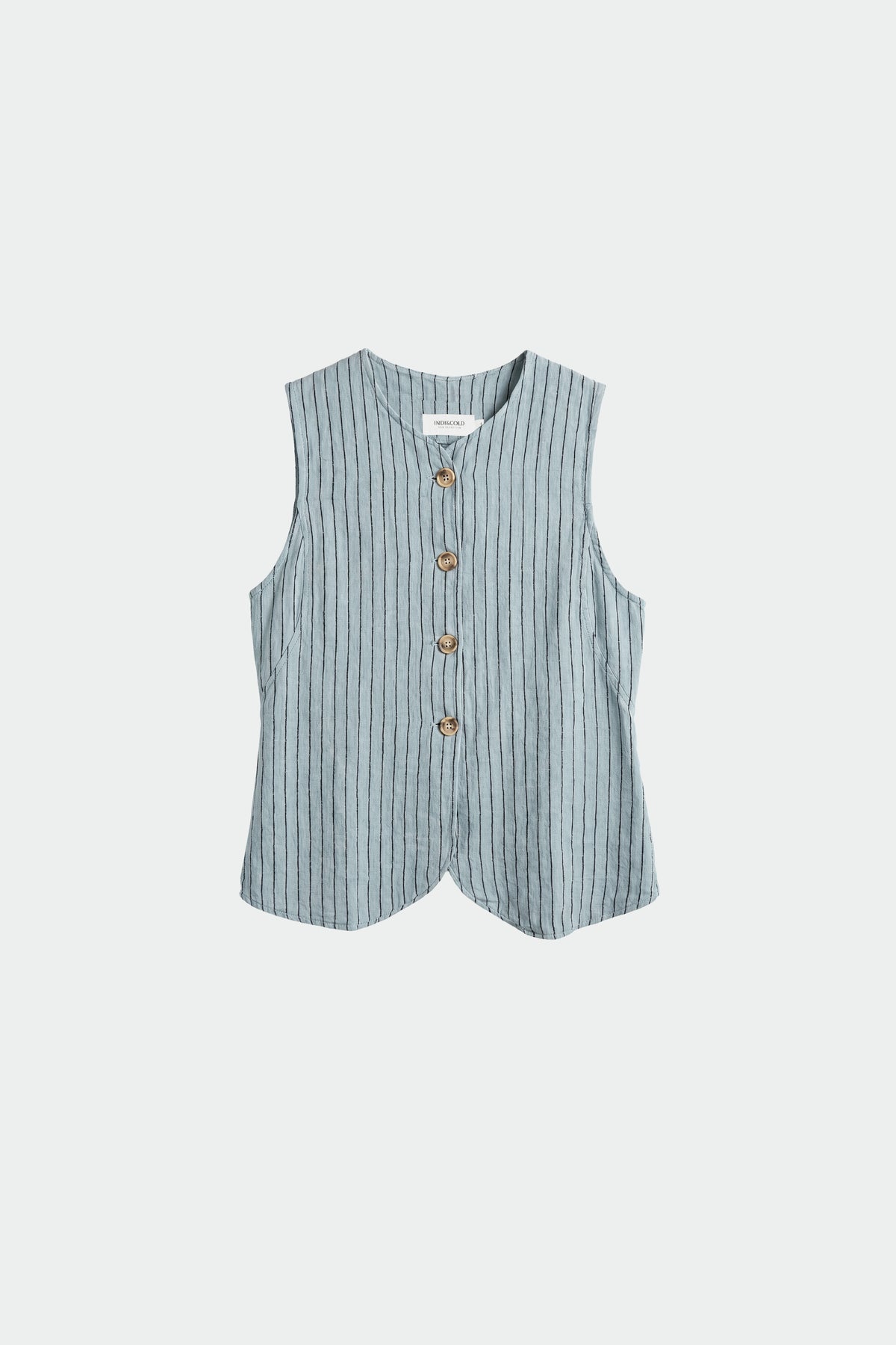 Striped Linen Vest