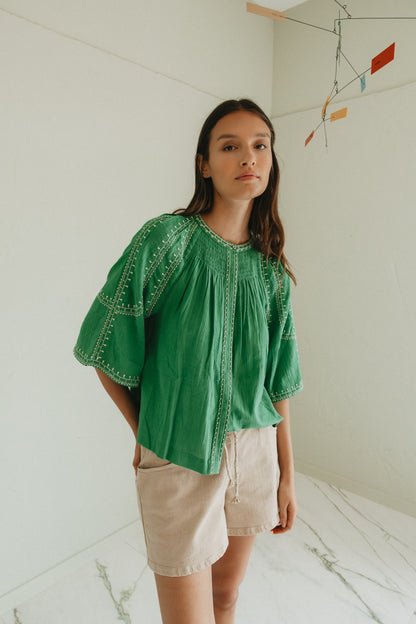 Cotton Bell Sleeve Shirt