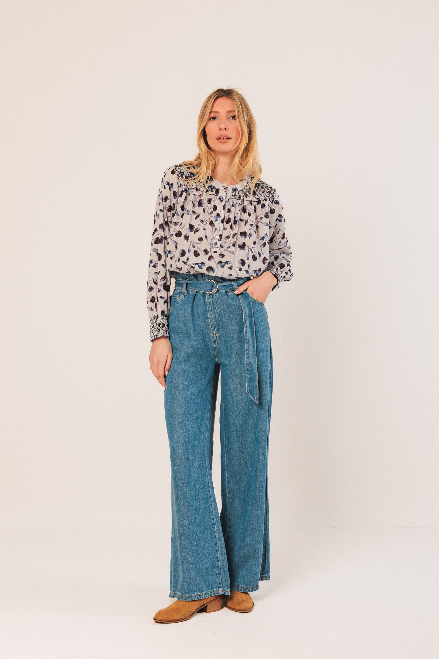 Anna- Long Sleeve Cotton Shirt