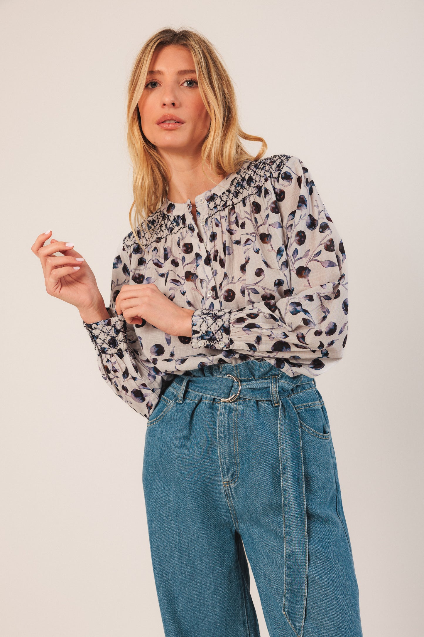 Anna- Long Sleeve Cotton Shirt