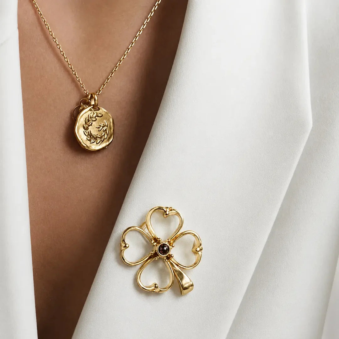 Belle Chance Clover Brooch